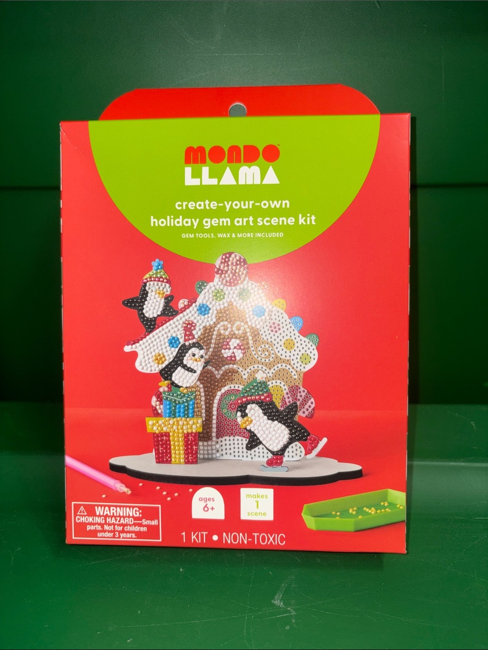 5/$10 Red Create-Your-Own Holiday Gem Art Scene Kit